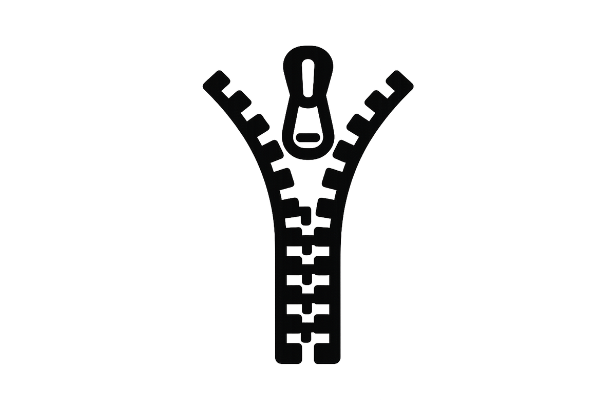 zipper icon black