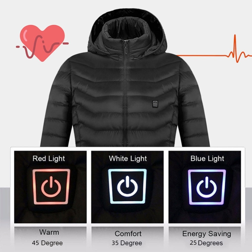 FrostTek™ Heated Jacket – USB Electric Thermal Coat for Men | Winter Warm Cotton Vest
