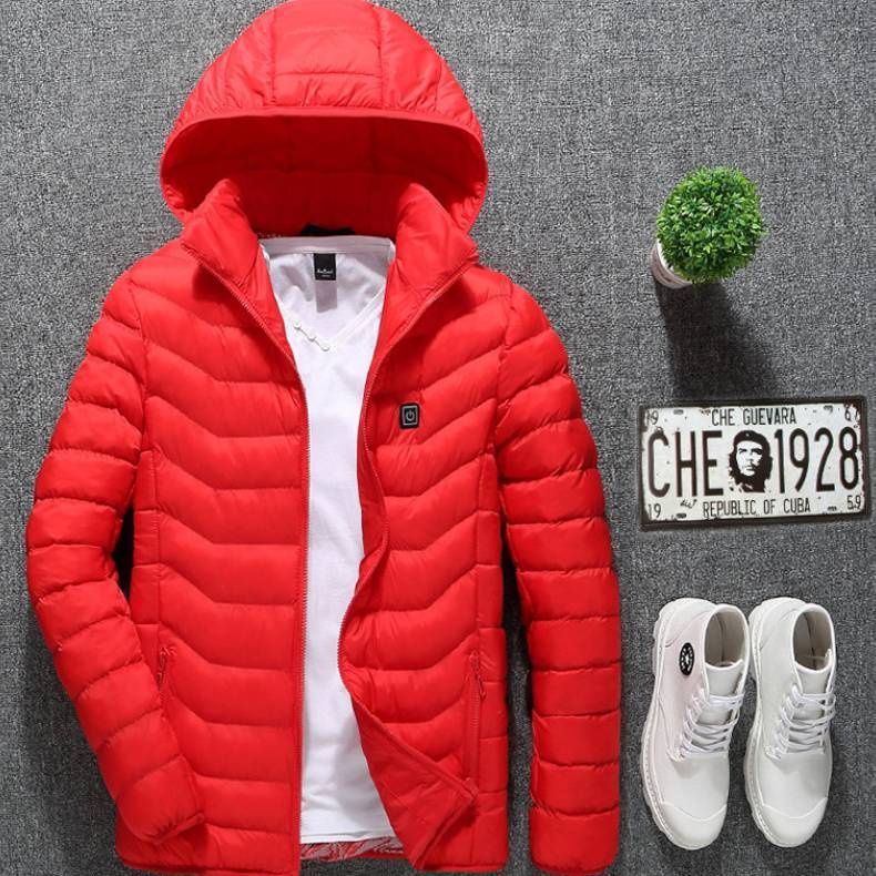 FrostTek™ Heated Jacket – USB Electric Thermal Coat for Men | Winter Warm Cotton Vest
